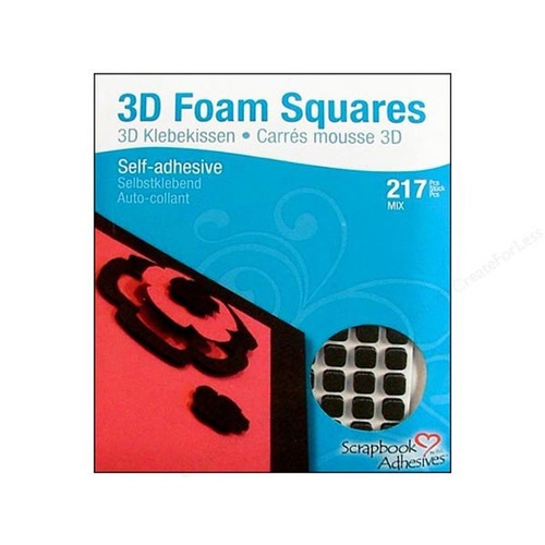 3D Foam Squares Variety Pack - Black
