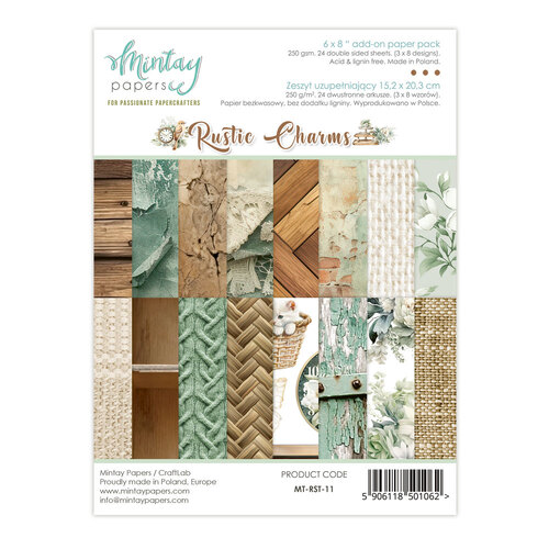 Mintay - Rustic Charms - 6x8 Add On Paper Pack 