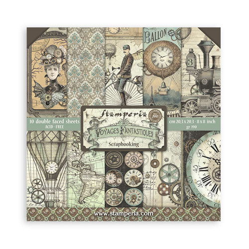 Stamperia - Voyages Fantastiques - 8x8 Paper Pad