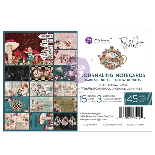 Prima - Lost in Wonderland - 4x6 Journaling Cards
