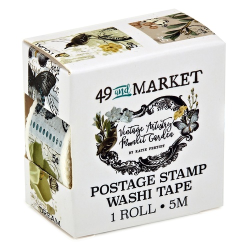 49 and Market - Vintage Artistry Moonlit Garden - Postage Stamp Washi Tape