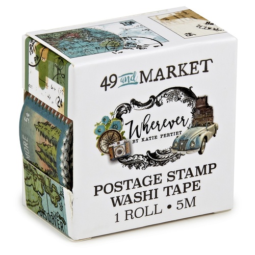 49 and Market - Wherever - Postage Stamp Washi Tape