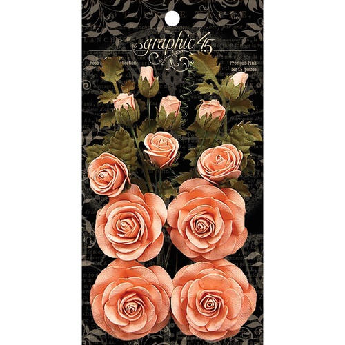 Graphic 45 - Staples - Rose Bouquet - Precious Pink Flowers