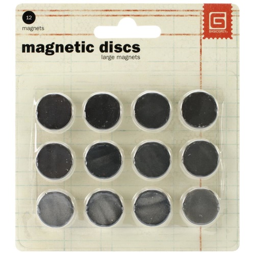 Basic Grey - Magnetic Discs - Large 12/Pkg