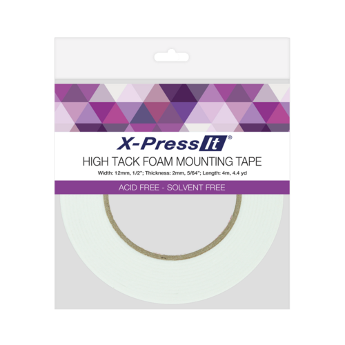 X-press It High Tack Foam Mounting Tape - 12mmx4m