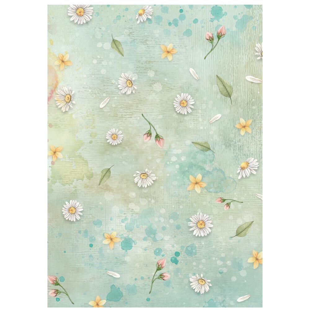 Stamperia - Daisy Art - Background Rice paper A6 8 sheets