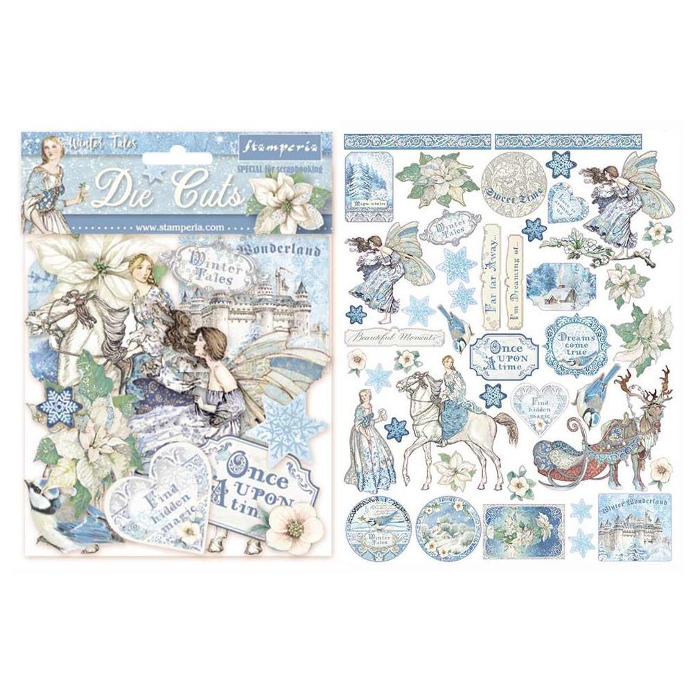 STAMPERIA PINK CHRISTMAS CHIPBOARD DIE CUT EMBELLISHMENTS