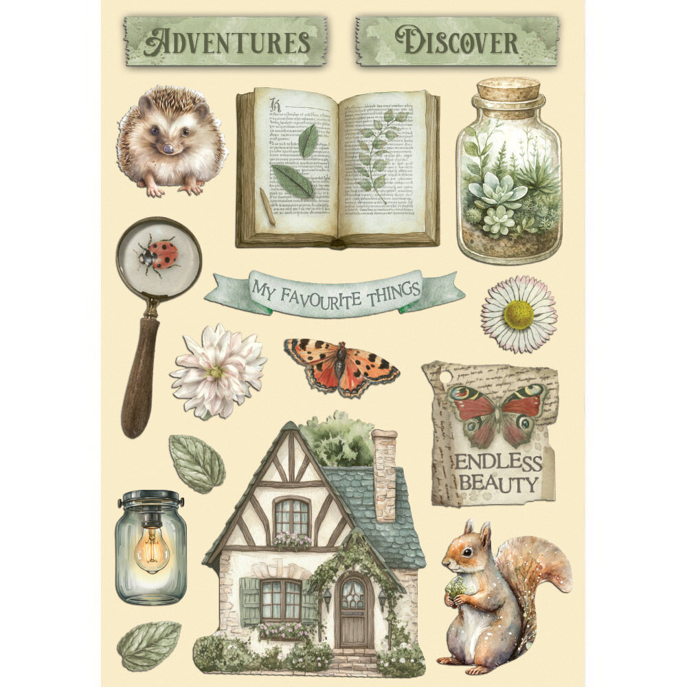 Forme In Legno Colorate A5 - Collezione Alchemy STAMPERIA INTERNATIONAL, Abbellimenti 3D Per Scrapbooking E Progetti Creativi