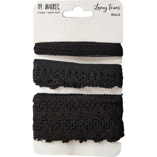 49 and Market - Lacey Trims - Black