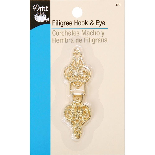 Dritz - Filigree Hook & Eye - Gold