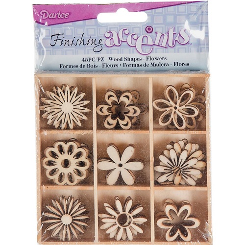 Wooden Shapes - Flowers