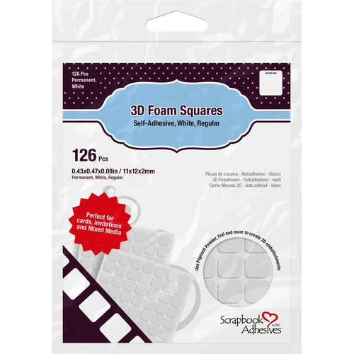 3D Foam Squares Regular - White