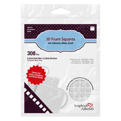 3D Foam Squares Small - White