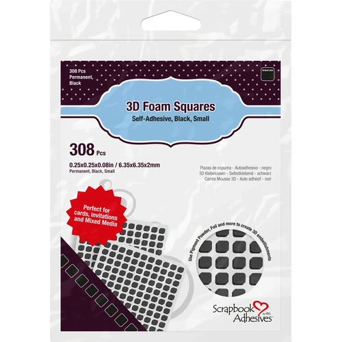3D Foam Squares Small - Black