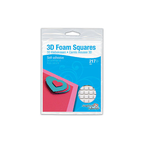 3D Foam Squares Variety Pack - White
