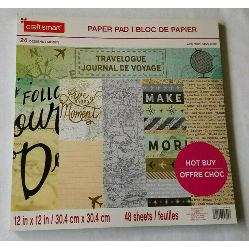 Craft Smart - Travelogue - 12x12 Paper Pad