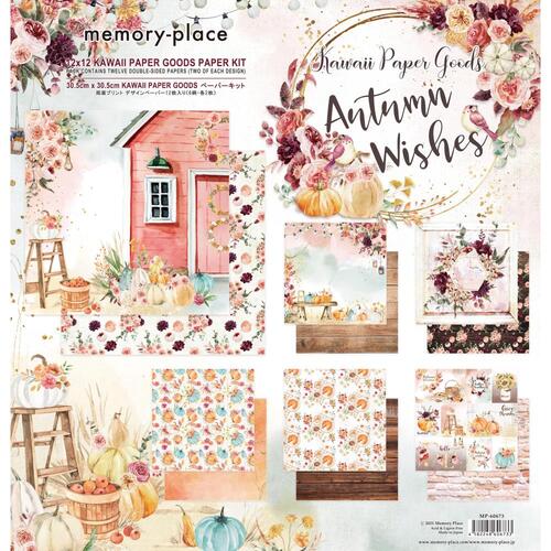 **Memory Place - Kawaii Paper Goods - Autumn Wishes -  12x12 Paper Pack