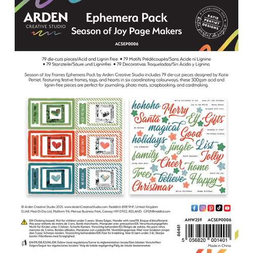 Arden Creative Studio - Season of Joy Page Makers - Ephemera