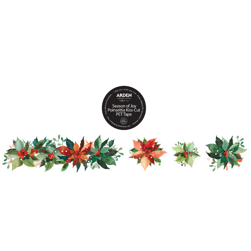 Arden Creative Studio - Season of Joy Poinsettia - Kiss-Cut PET Tape