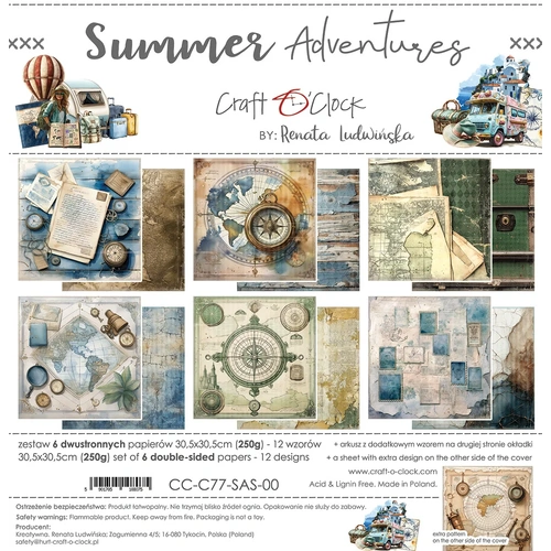 Craft O'Clock - Summer Adventures - 12x12 Collection Pack
