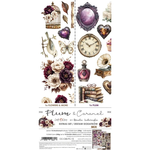 Craft O'Clock - Plum & Caramel - EXTRAS set - MIX