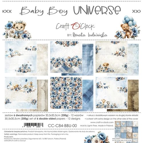 Craft O'Clock - Baby Boy Universe - 12x12 Collection Pack