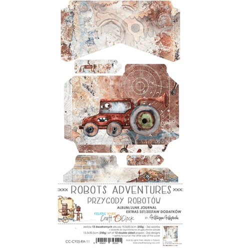 Craft O'Clock - Robots Adventures - Extras Set - Album/Junk Journal