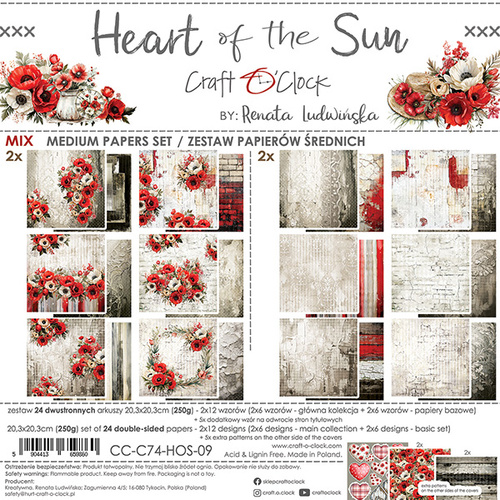 Craft O'Clock - Heart of the Sun - 8x8 MIX Collection Pack