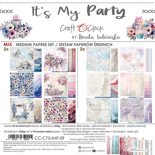 Craft O'Clock - it's My Party - 8x8 MIX Collection Pack