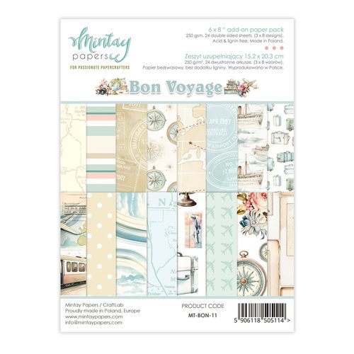 Mintay - Bon Voyage - 6x8 Add On Paper Pack
