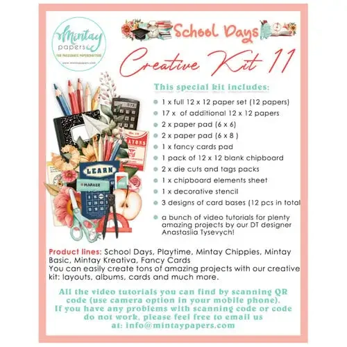 Mintay - School Days - Creative Kit 11