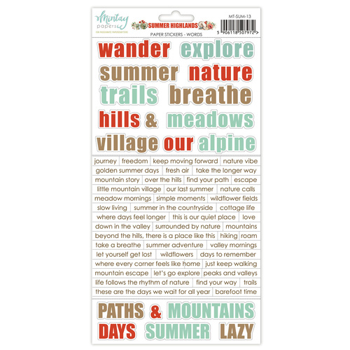 Mintay - Summer Highland - Stickers - Words