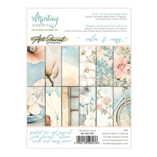Mintay - 6 x 8 Art Journal Paper Pad - Calm & Cosy