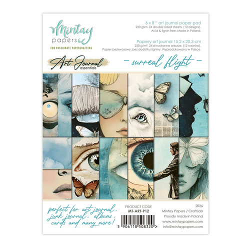Mintay - 6 x 8 Art Journal Paper Pad - Surreal Flight