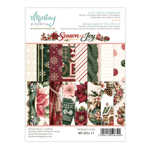 Mintay - Season of Joy - 6x8 Add On Paper Pack