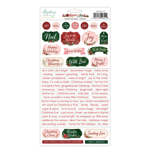 Mintay - Season of Joy - Stickers - Words