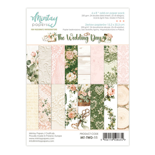 Mintay - The Wedding Day - 6x8 Add On Paper Pack