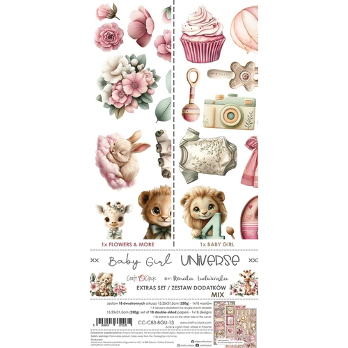 Craft O'Clock - Baby Girl Universe - Extras Set Mixed