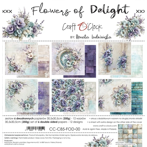Craft O'Clock - Flowers of Delight - 12x12 Collection Pack