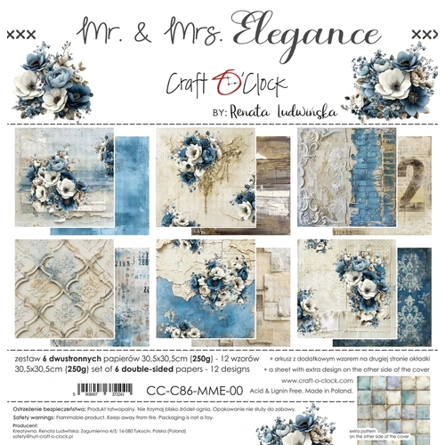 Craft O'Clock - Mr & Mrs Elegance - 12x12 Collection Pack