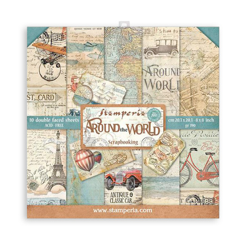 **Stamperia - Around the World  - 8x8 Paper Pad