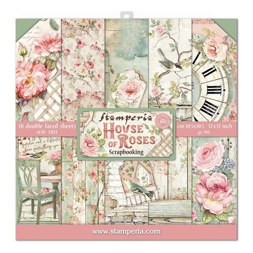 Stamperia - House of Roses - 12x12 Paper Pad