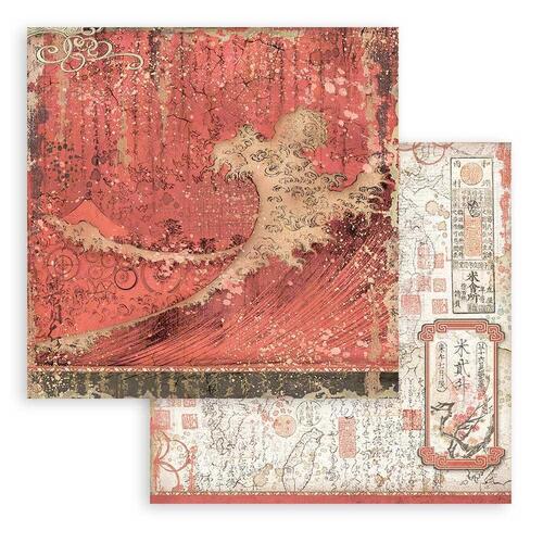 Stamperia - Sir Vagabond in Japan - Red Texture