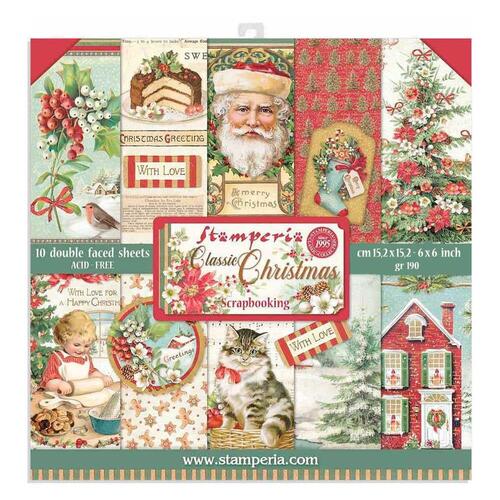 Stamperia - Classic Christmas - 6x6 Paper Pad