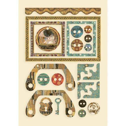 Stamperia - Klimt - Frames & Buttons - A5 Wooden Shapes 