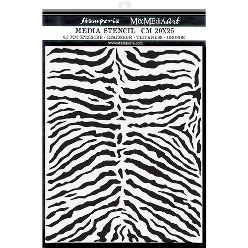 Stamperia - Stencil 7.87"X9.84" - Savana Zebra Pattern