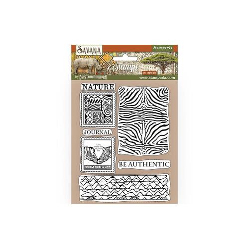 Stamperia - Cling Rubber Stamp 5.5"X7" - Savana Zebra Texture