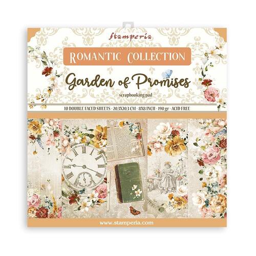 Stamperia - Romantic "Garden of Promises" - 8x8 Paper Pad