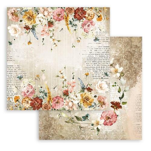 Stamperia - "Romantic" Garden of Promises - Flowers & Newspaper