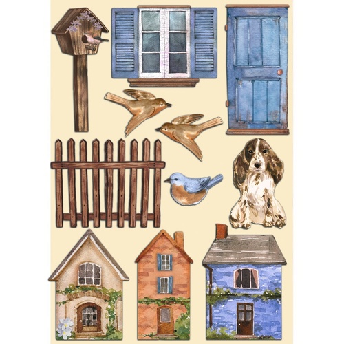Stamperia - Create Happiness - Welcome Home Houses - A5 Wooden Shapes